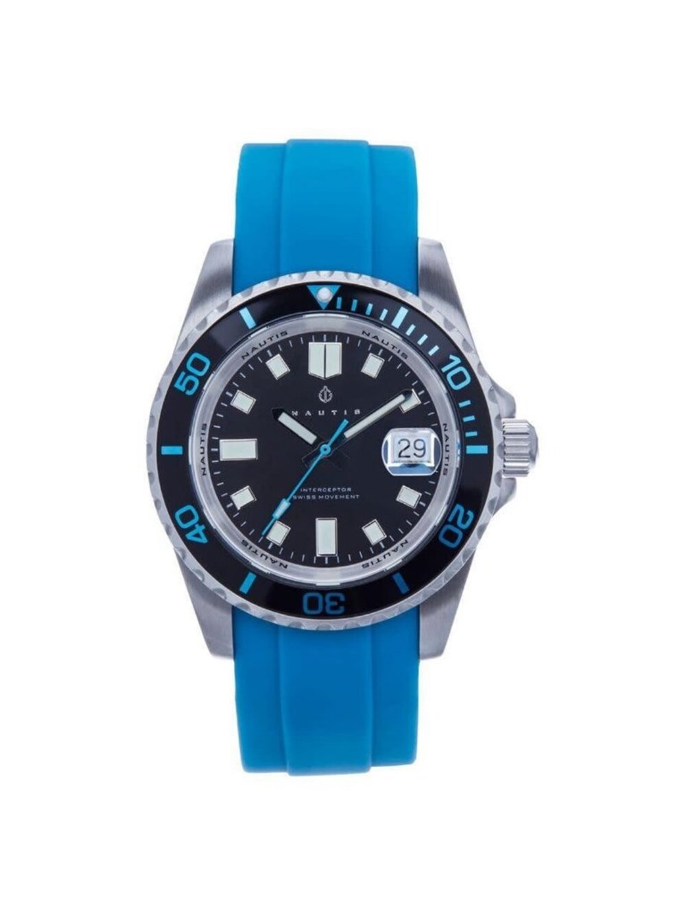 NWT Nautis Interceptor Quartz Black Dial Men's Watch